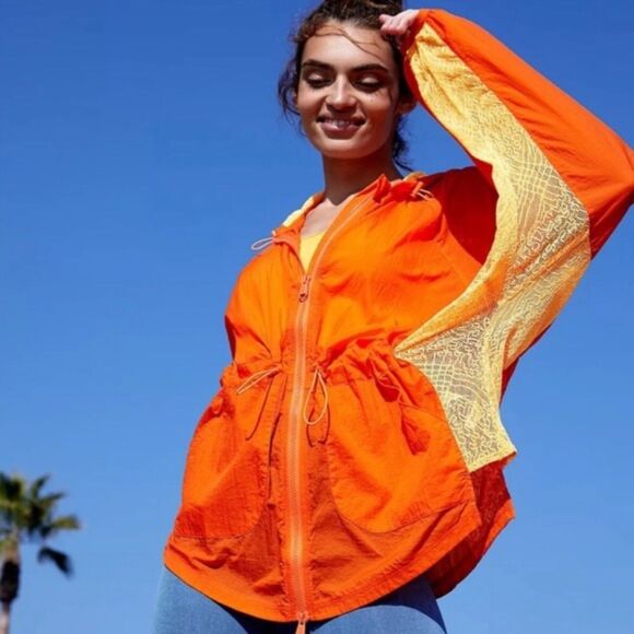 FP Movement by Free People Orange Hooded Jacket - Picture 2 of 12